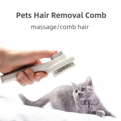 Self-Cleaning Pet Brush for Dogs and Cats, Portable Tool