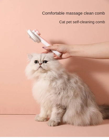 Self-Cleaning Pet Brush for Dogs and Cats, Portable Tool