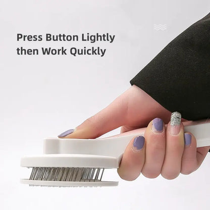 Self-Cleaning Pet Brush for Dogs and Cats, Portable Tool